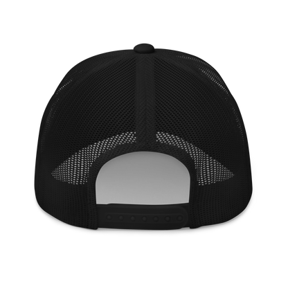 Giant Butterfly Lizard "Leiolepis guttata" Embroidered Black Trucker Hat Back Mockup