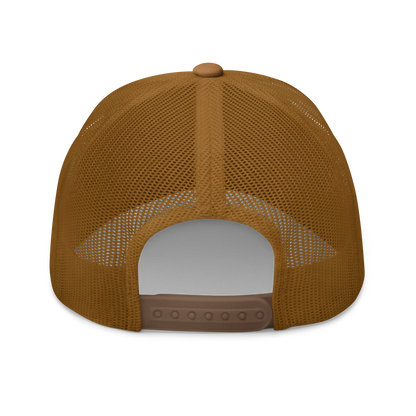 Lanternfly "Pyrops effusa" Embroidered Caramel Trucker Hat Back Mockup